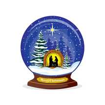 Merry Christmas snow globe 