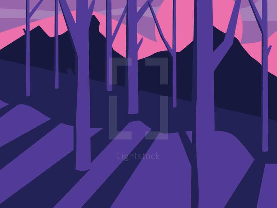 forest vector 