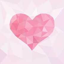 A pink heart poly background for Mother's Day, Valentine's or to celebrate love.