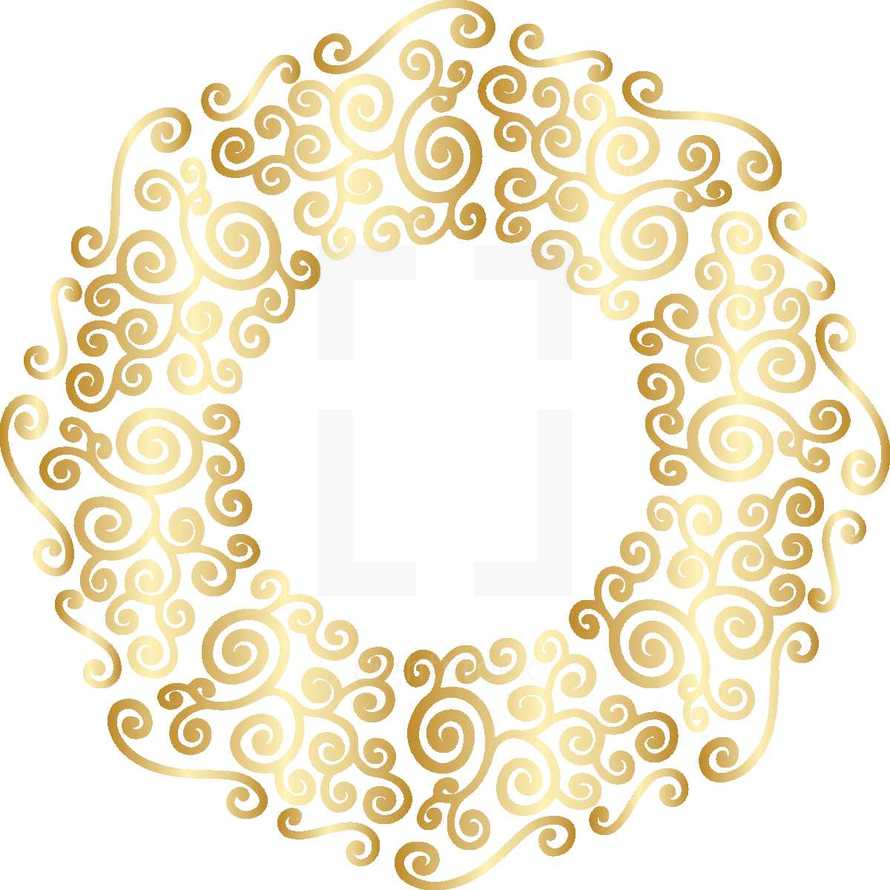 gold wreath 