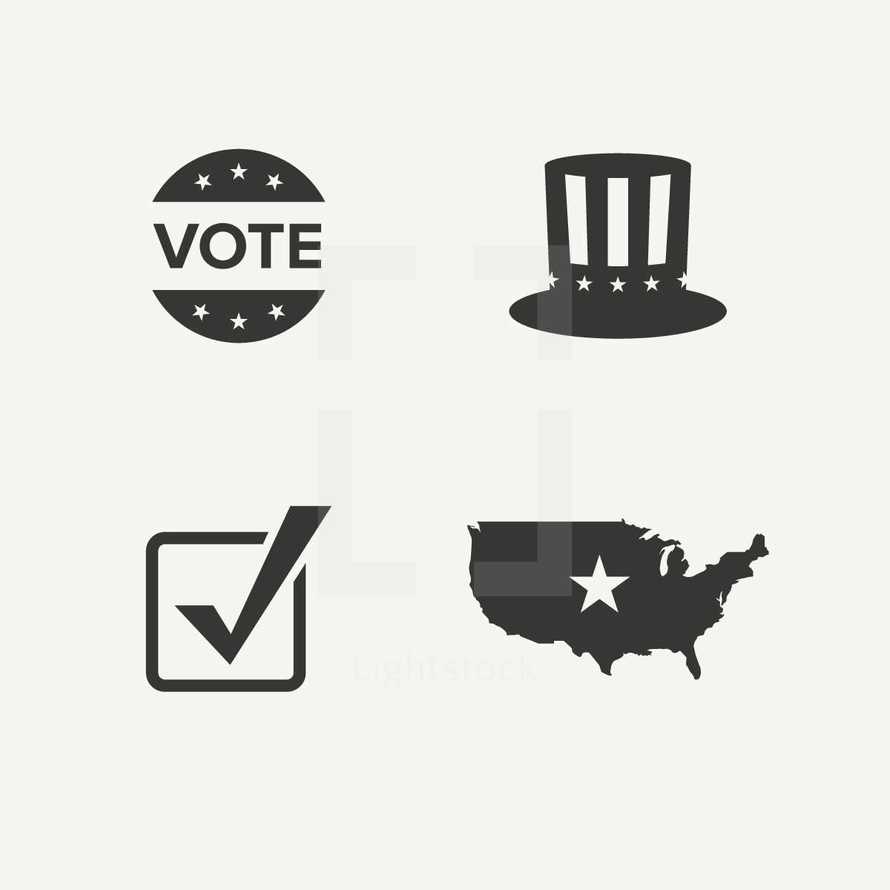 Voting icons.