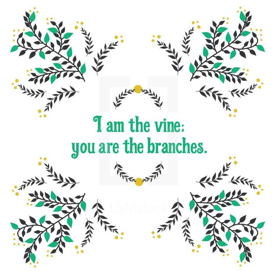 I am the vine you are the branches, John 15:5