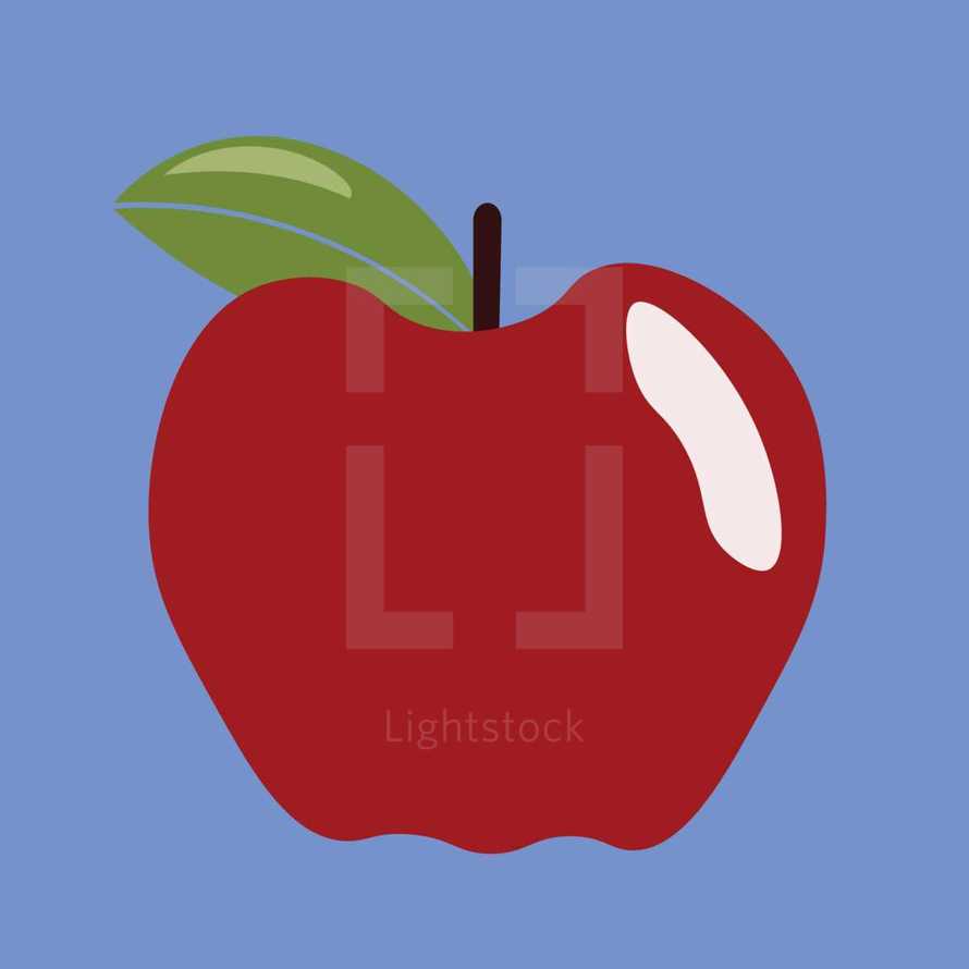 Large Red Apple vector for media usage