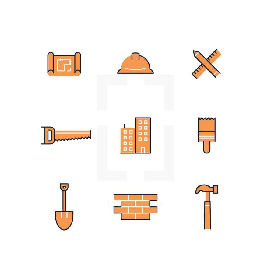 construction icon set 
