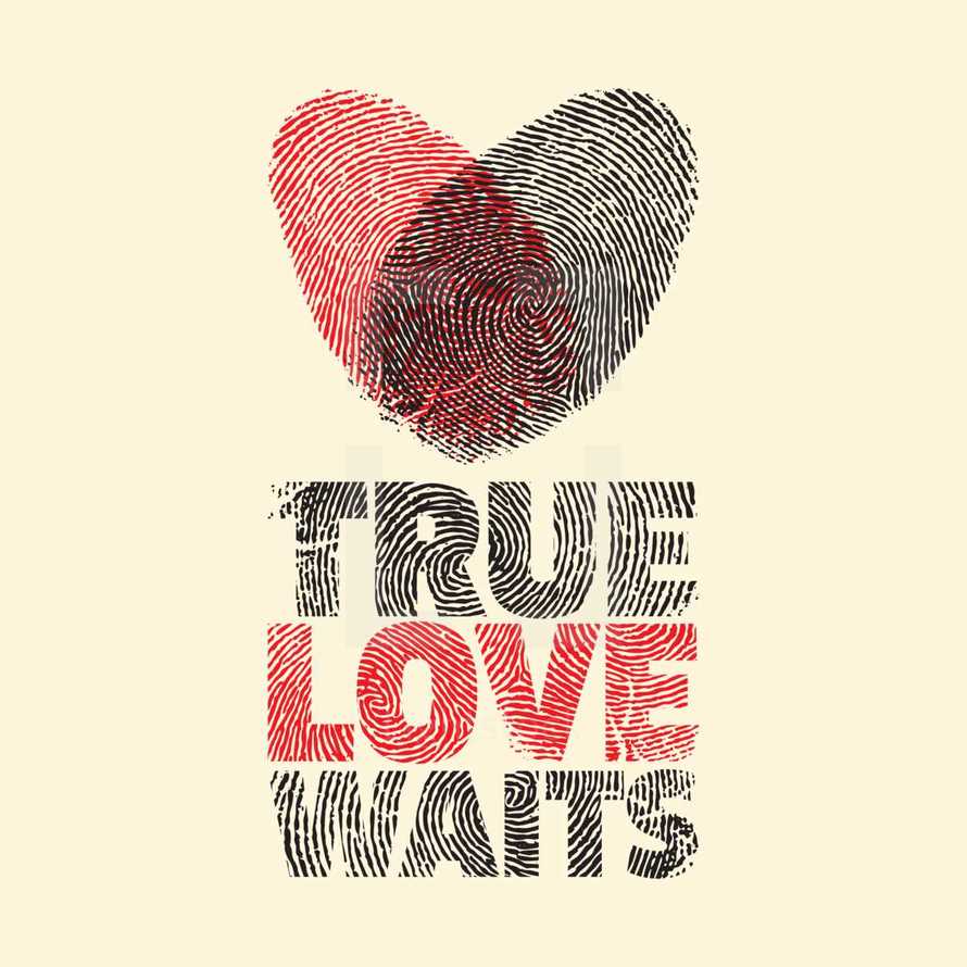 True Love Waits, heart finger prints 