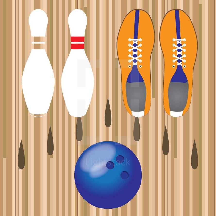 bowling illustration 