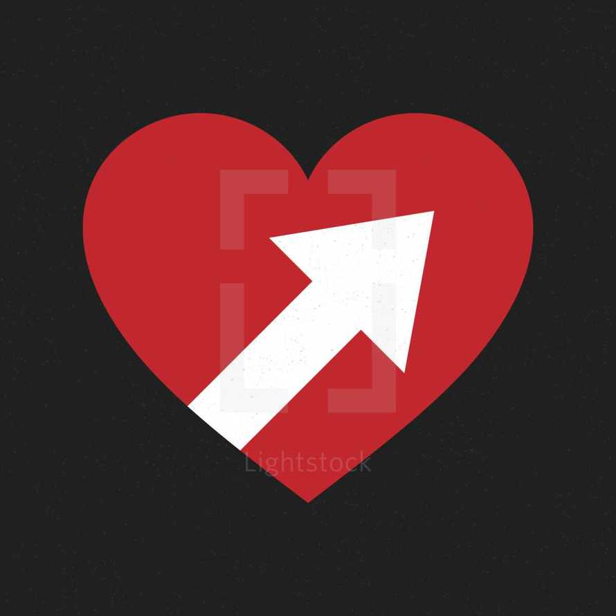 heart increase symbol