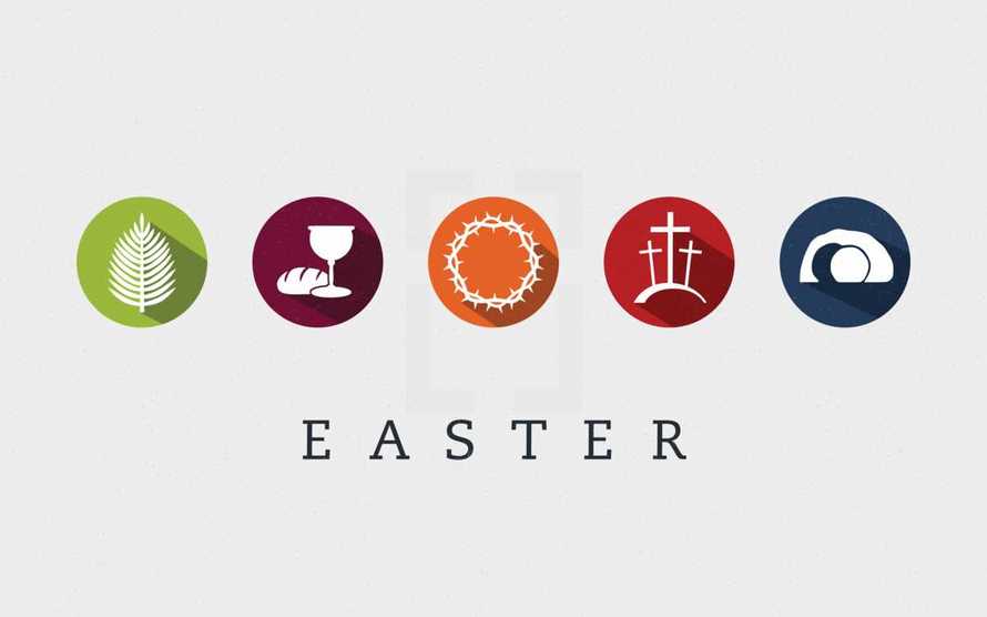 Easter icon & vector illustration set