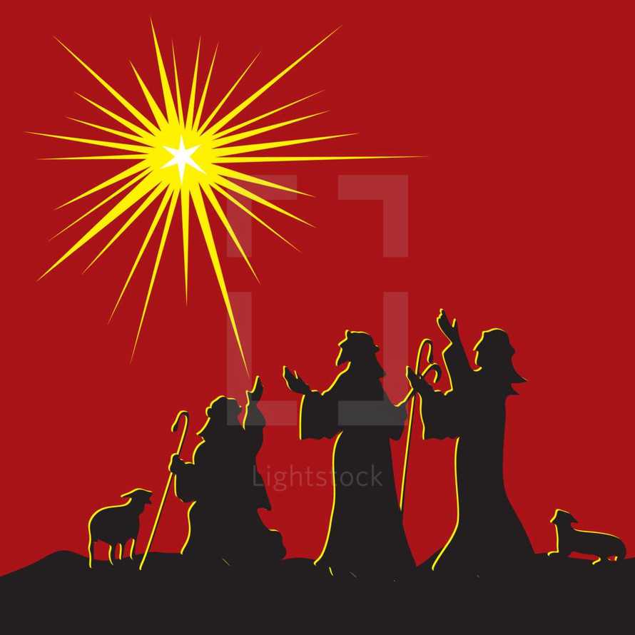 shepherds and the star of Bethlehem 