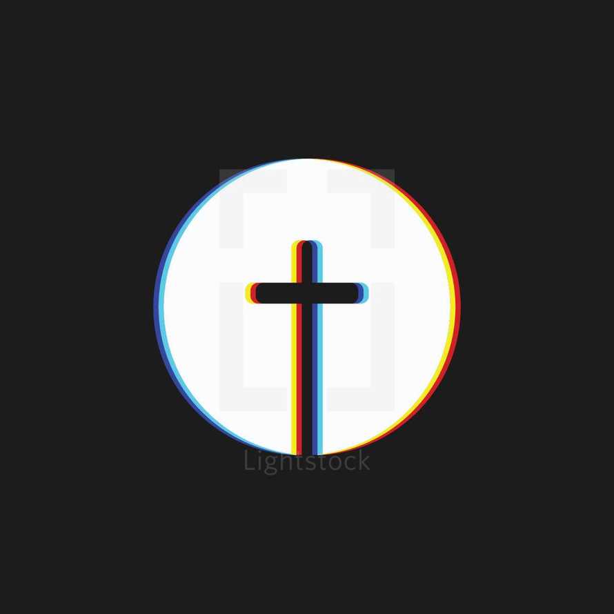 3D cross icon