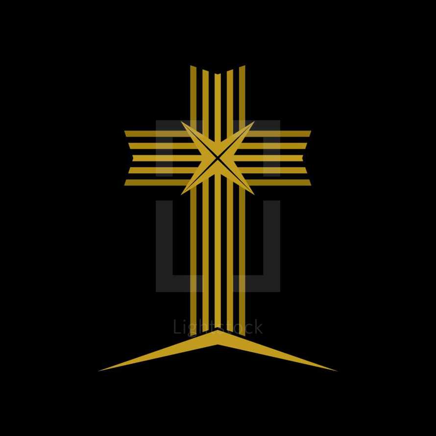 gold cross icon