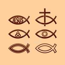 Jesus fish icons 