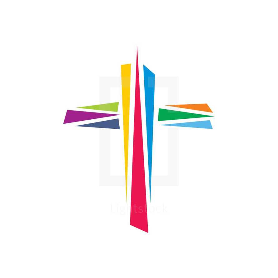 colorful cross icon 