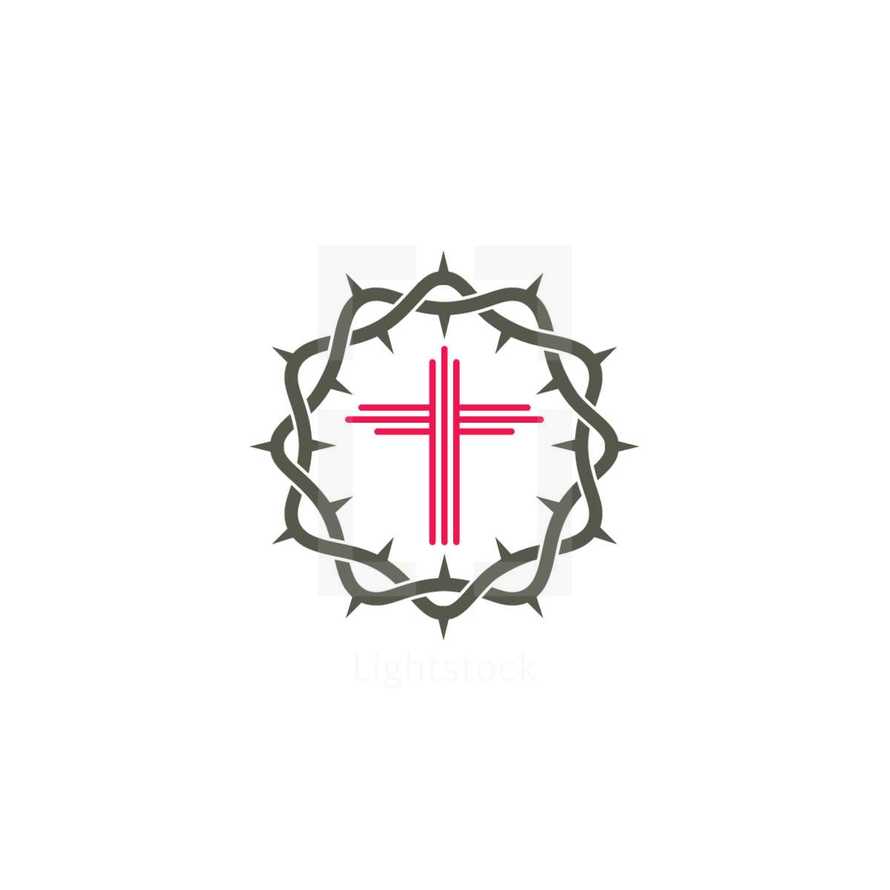 cross and crown of thorns 
