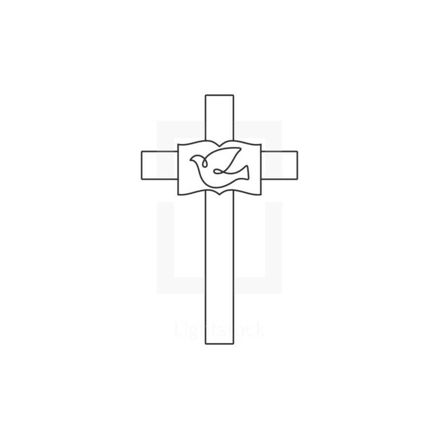 cross with dove 