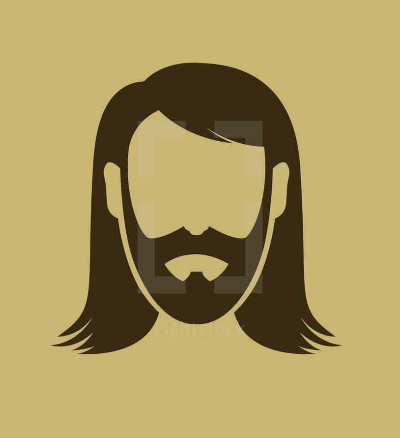 Jesus with beard icon 