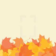 fall leaves border illustration.