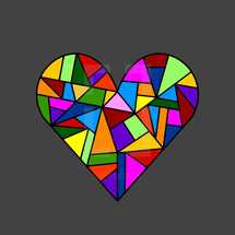 stained glass heart 