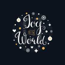 Joy to the World. Hand Lettered Chistmas Sign