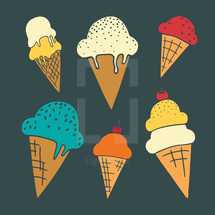 ice cream cone icons