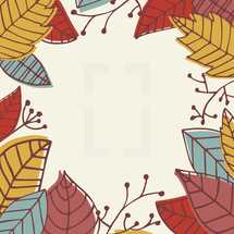 fall leaves border 