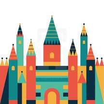colorful kingdom vector illustration
