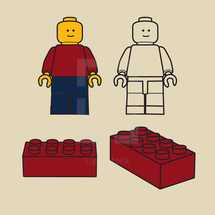 lego figure, blocks, legos, building blocks, illustration 