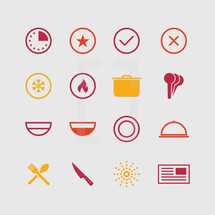 cooking icon set.