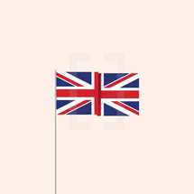 British flag on a flagpole