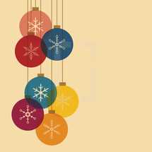 colorful hanging ornaments.
