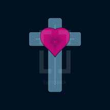 heart and cross icon 