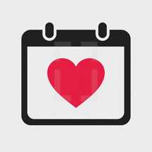 heart calendar icon