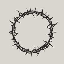 crown of thorns illustration. 