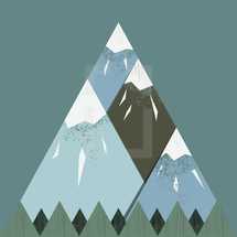 mountains illustration.