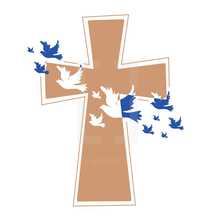 cross with doves 