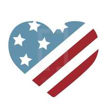 American flag heart 