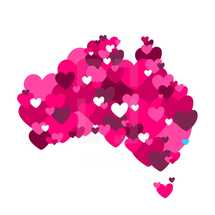 hearts, love, Australia, icon