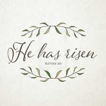 He is Risen Matthew 28:6