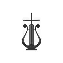 cross and harp icon