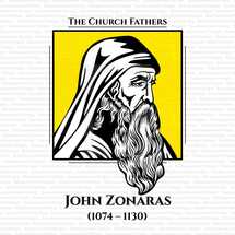 The church fathers. Joannes or John Zonaras (1074 - 1130) was a Byzantine chronicler and theologian who lived in Constantinople. Under Emperor Alexios I Komnenos he held the offices of head justice and private secretary to the emperor.