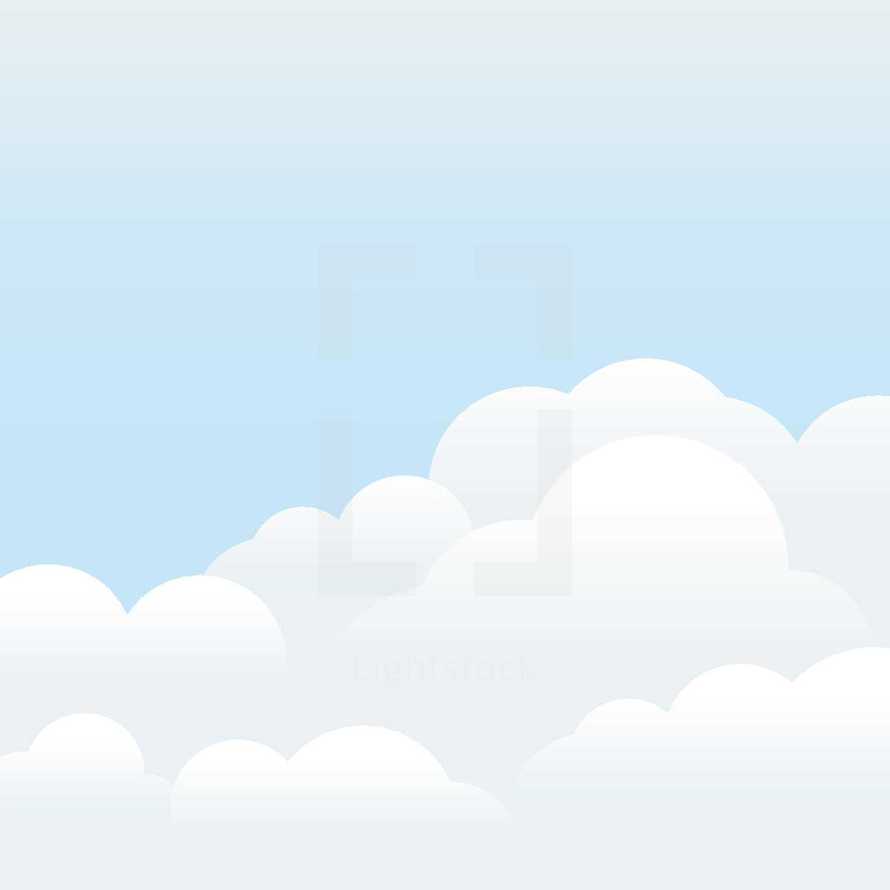 clouds and sky illustration.