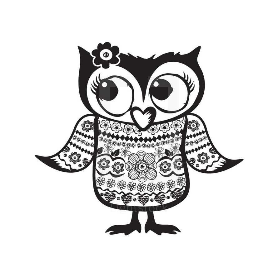 owl with bow 