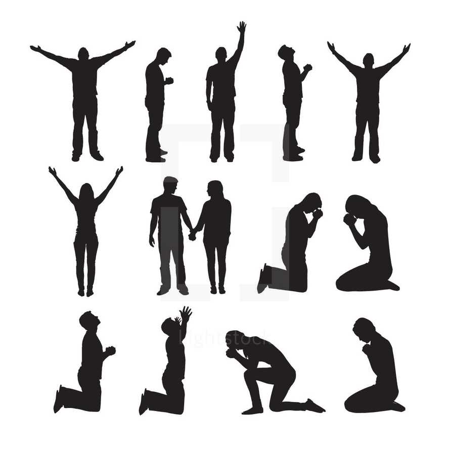 silhouettes vector