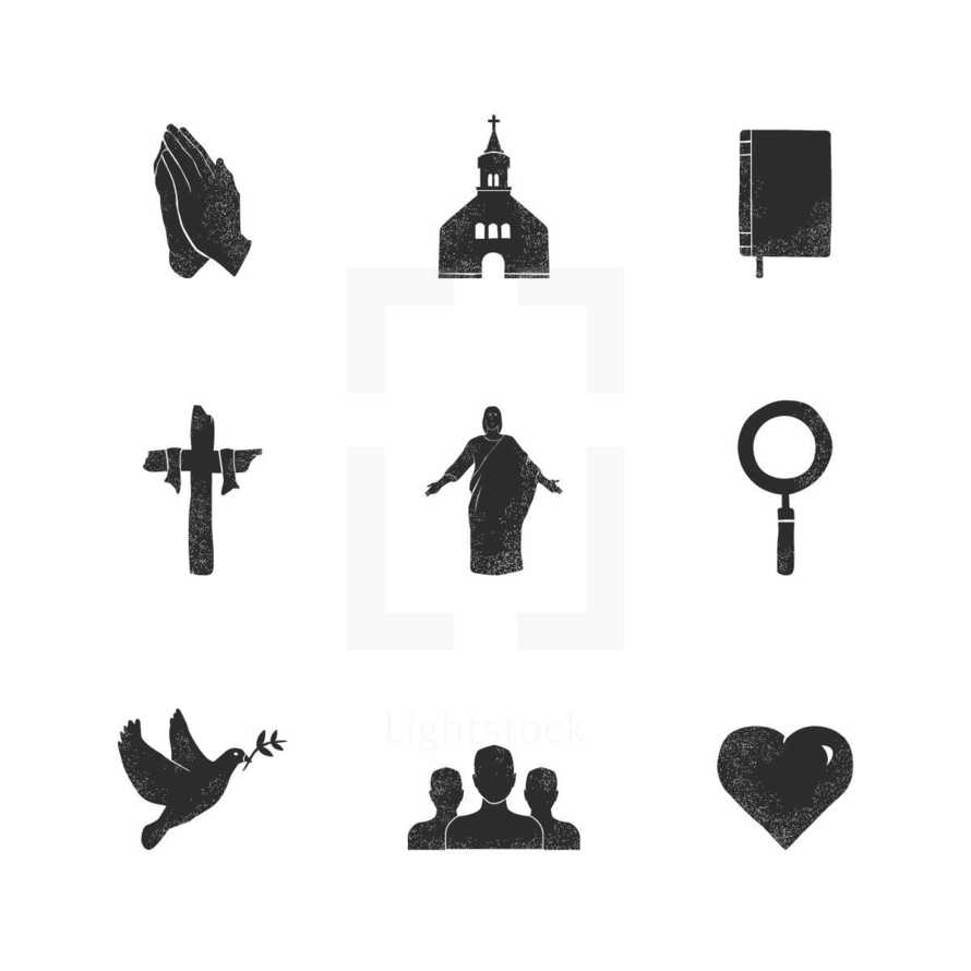 church icon set. 