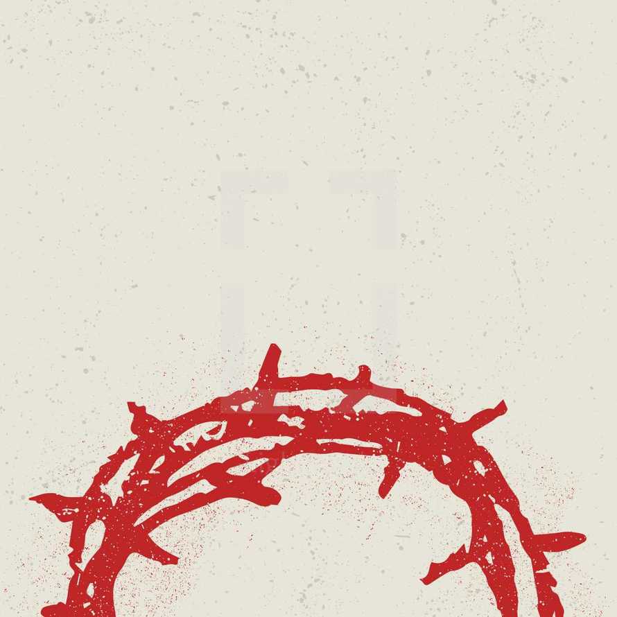 crown of thorns hand drawn 