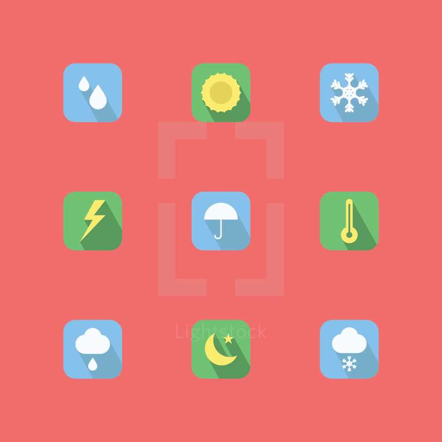 weather icons.