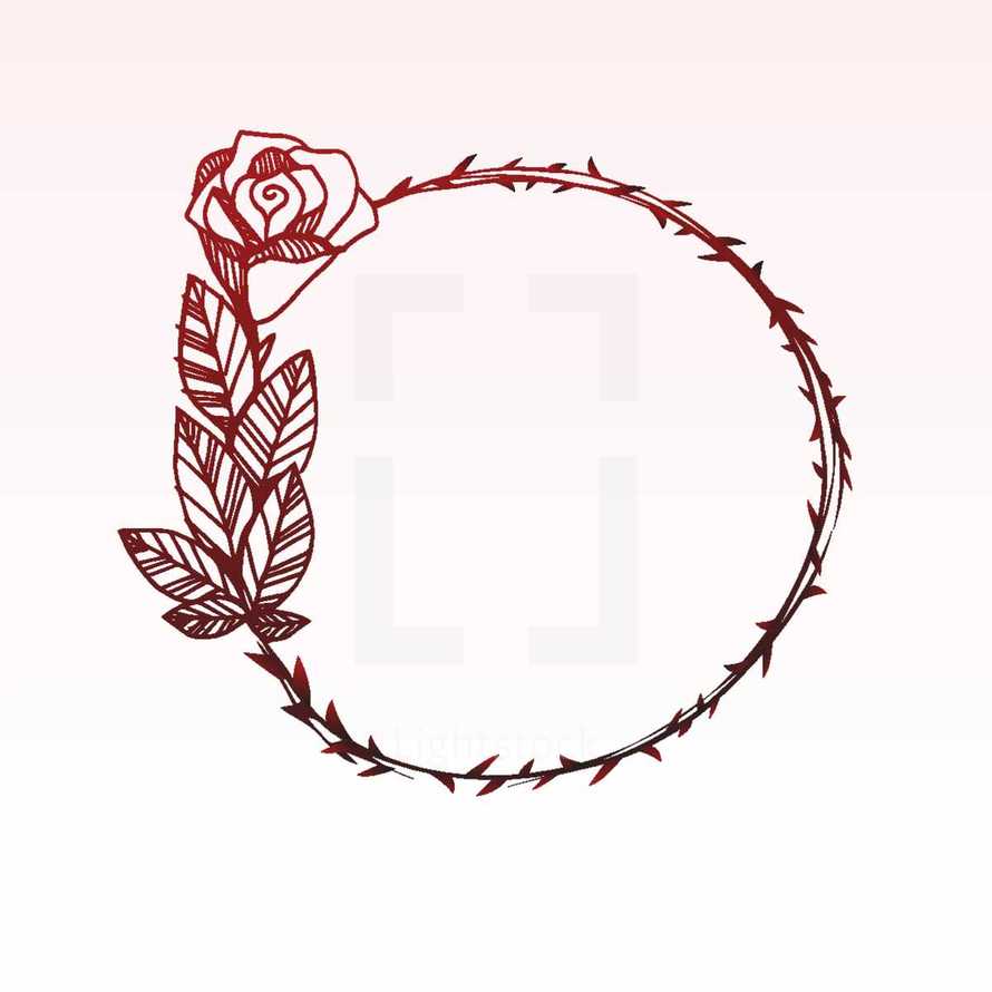 wreath with rose thorns 