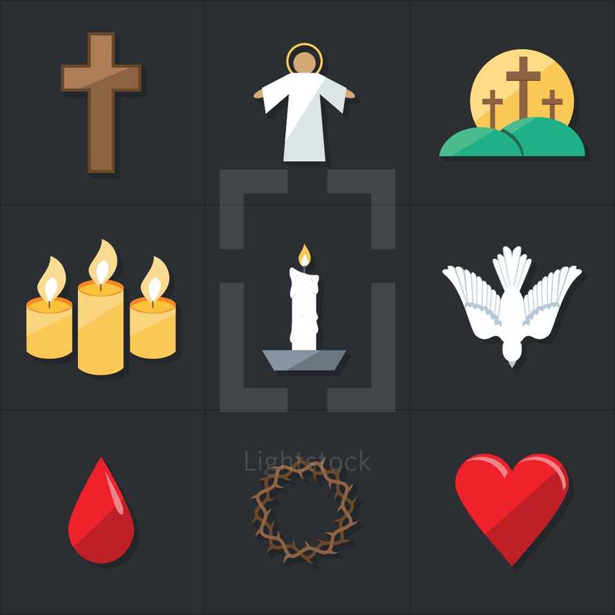 Christian icon set 