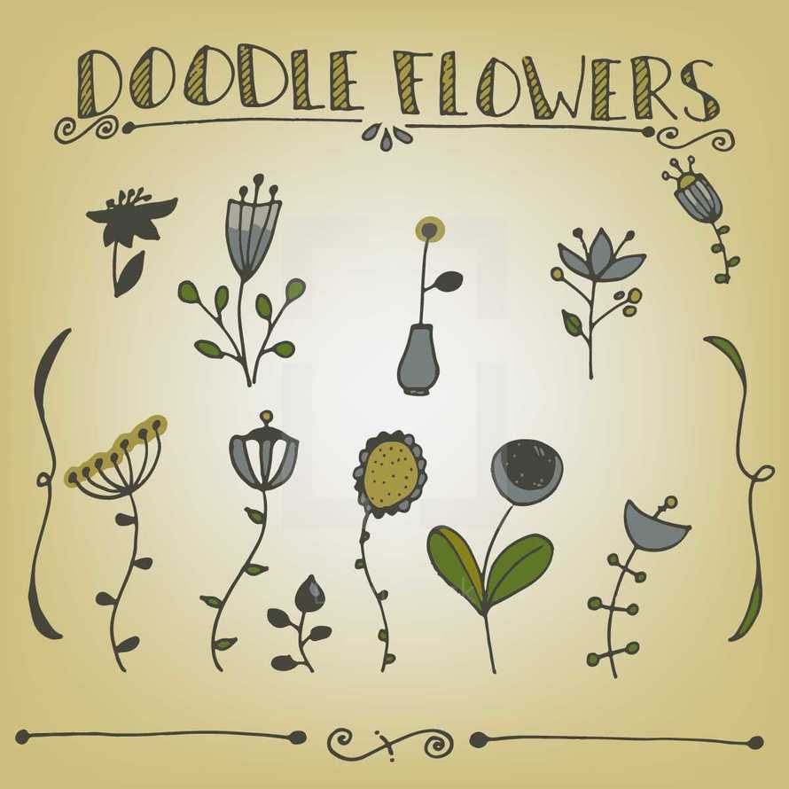 doodle flowers 