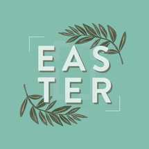 Easter and palm branches 